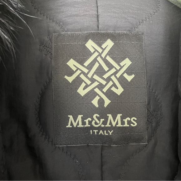 LIKE NEW Mr & Mrs Italy Black Long Fur Army Parka - Picture 7 of 12